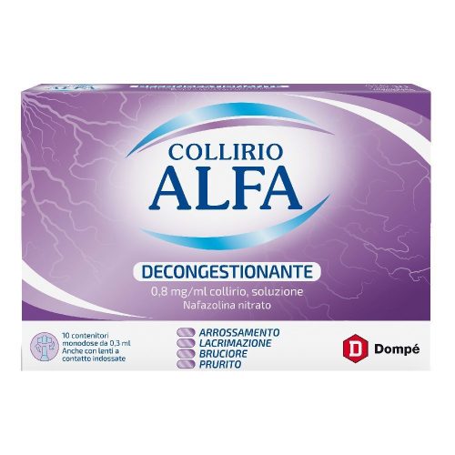 COLLIRIO ALFA DECONGESTIONANTE 0,8 MG/ML Nafazolina - 10 Flaconcini Monodose