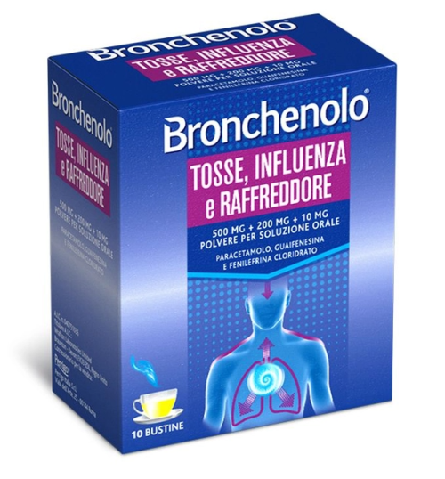 BRONCHENOLO TOSSE INFLUENZA E RAFFREDDORE - 10 Bustine