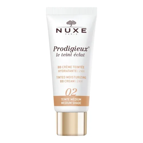 Nuxe Prodigieux Le Teint Eclat BB Cream Crema Colorata Idratante Tonalità Media, 30ml