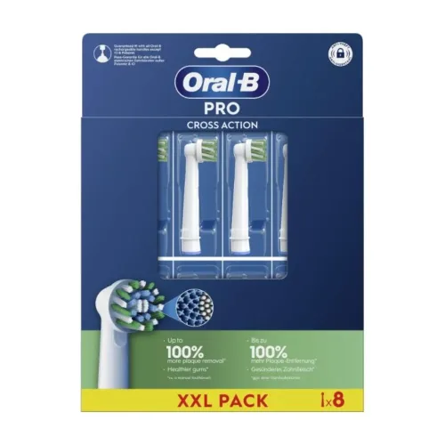 Oral-B CrossAction Testine di Ricambio per Spazzolino Elettrico 8 Pezzi