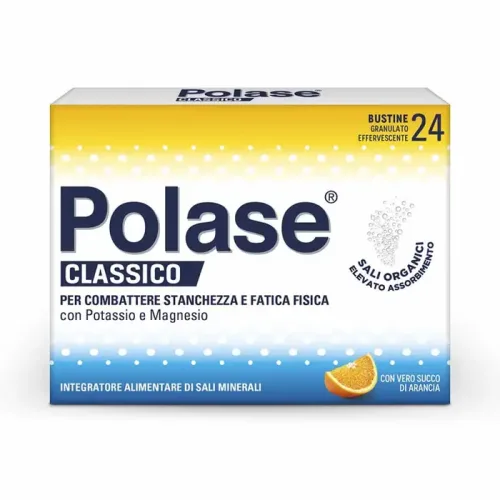 Polase Classico Integratore Sali Minerali Magnesio Potassio Gusto Arancia -  24 buste