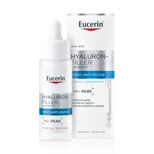Eucerin Hyaluron Filler - +3x Effect Siero Anti-Rughe Formula Concentrata, 30ml