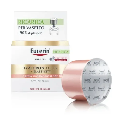 Eucerin Hyaluron Filler + Elasticity - Crema Rosè Anti Età Giorno SPF30 Refill, 50ml
