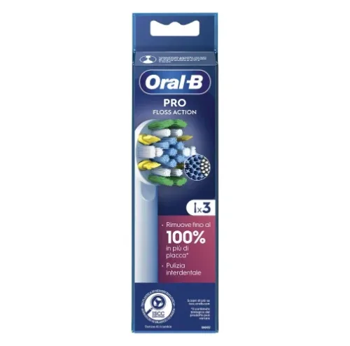 Oral-B Pro Floss Action Testine di Ricambio 3 Pezzi Bianco